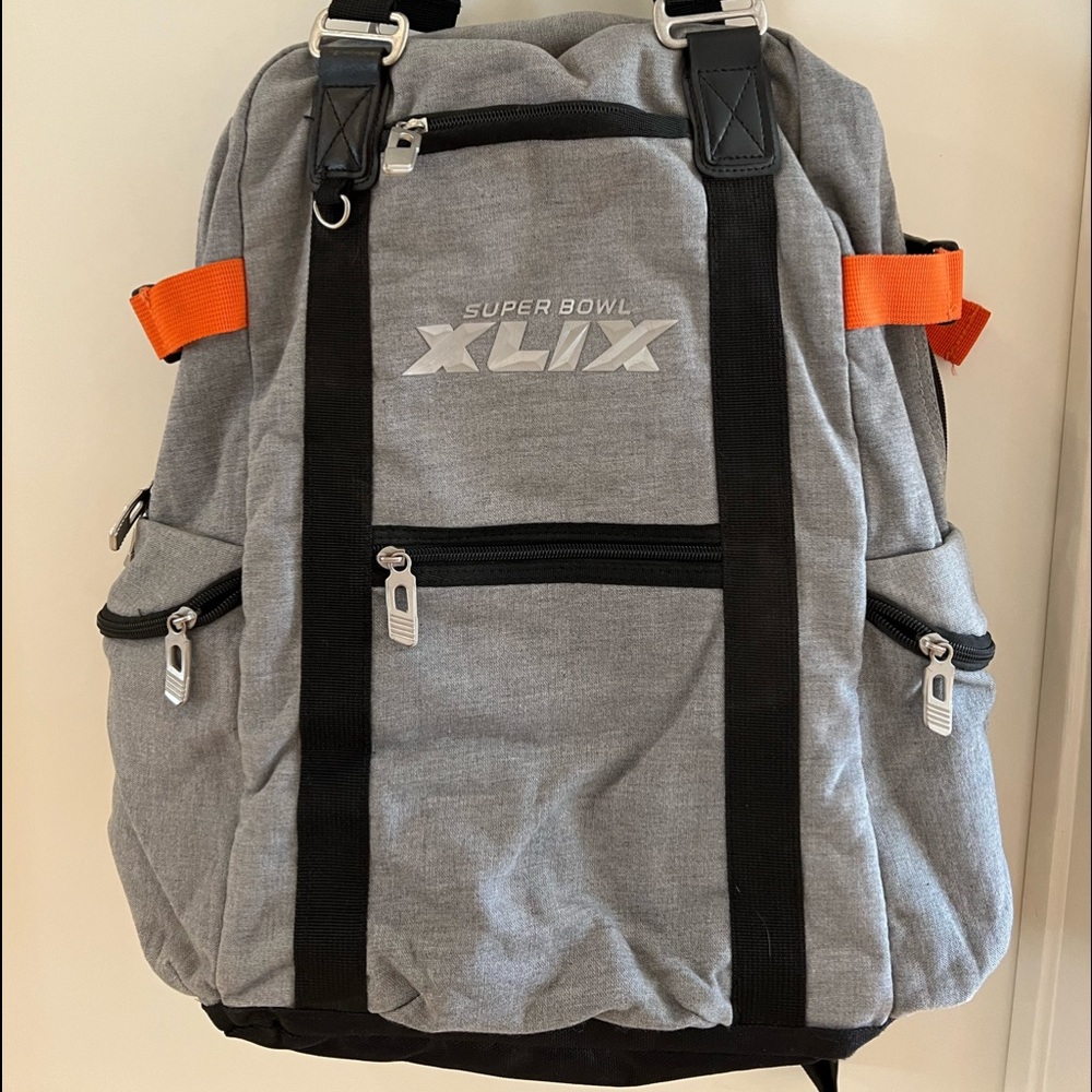 NFL Super Bowl Arizona XLIX Large Gray Backpack